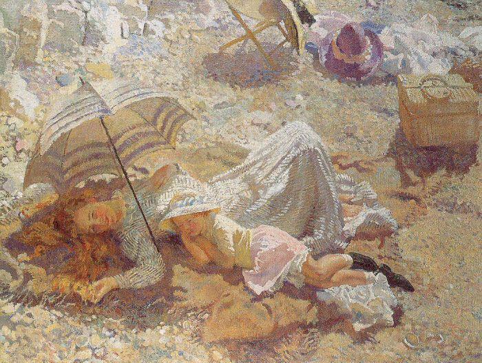 Orpen, Willam Midday on the Beach oil painting image